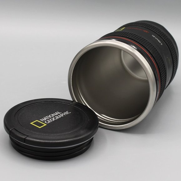 National Geographic lens tea coffee mug 13.5 oz black gift brand new travel - Picture 3 of 8